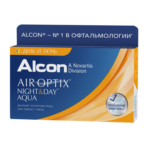 Акционные контактные линзы Air Optix Night & Day BC=8,4 (Alcon), 1шт.